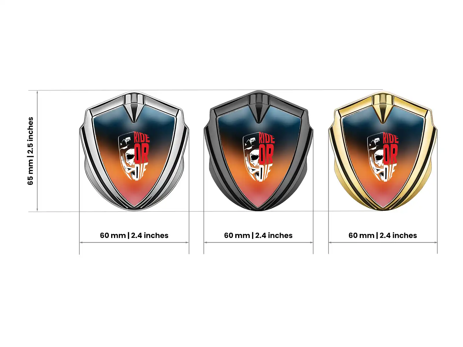 Custom Logo Badge Racing Look Glossy Logo